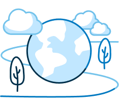 Globe on path Icon