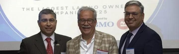 Jorge Ferraez, Marcos Rodriguez and Eduardo Tobon at an Latino Leaders Index500 event in New York City 