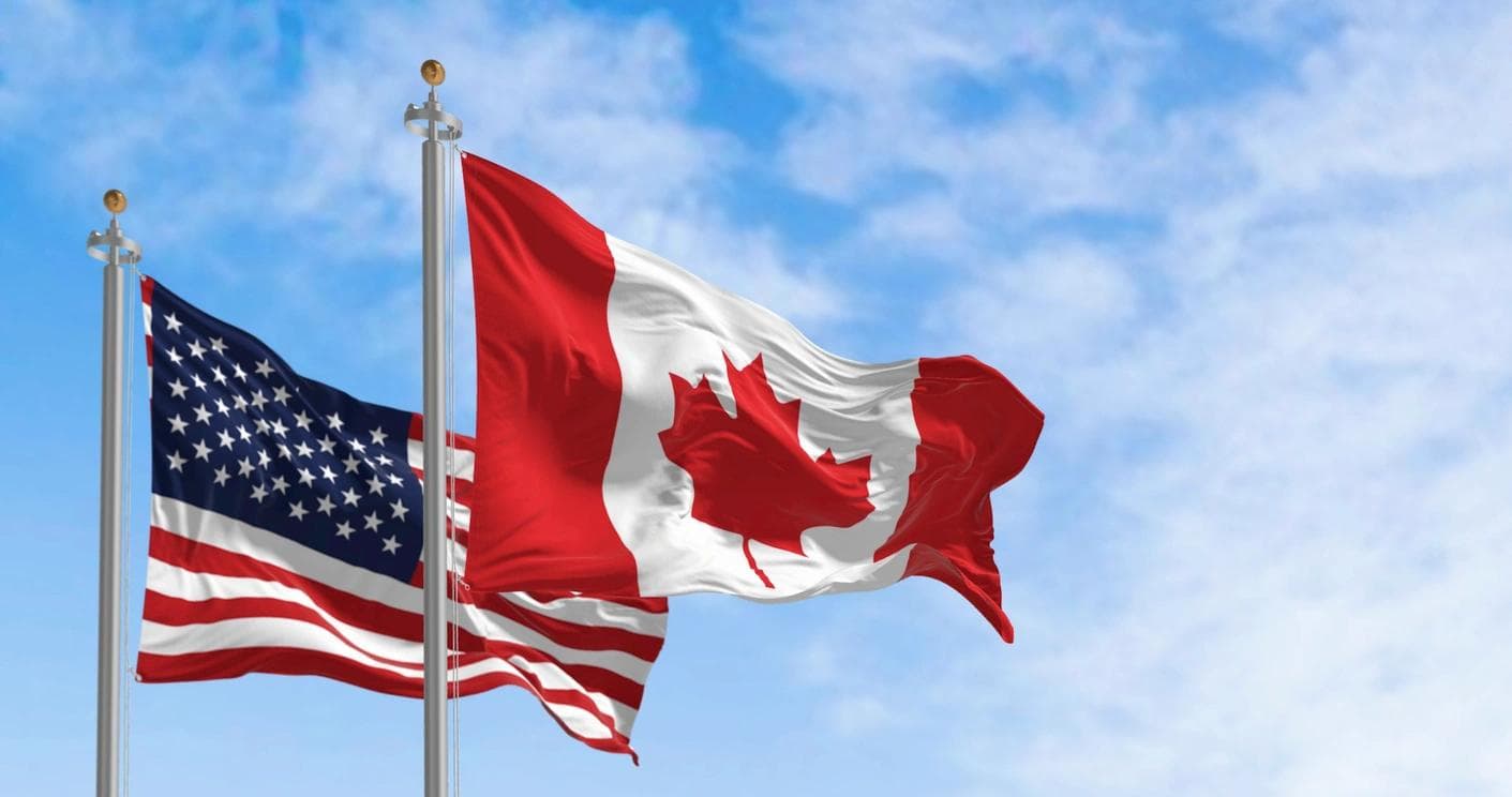 US Canada Flags 