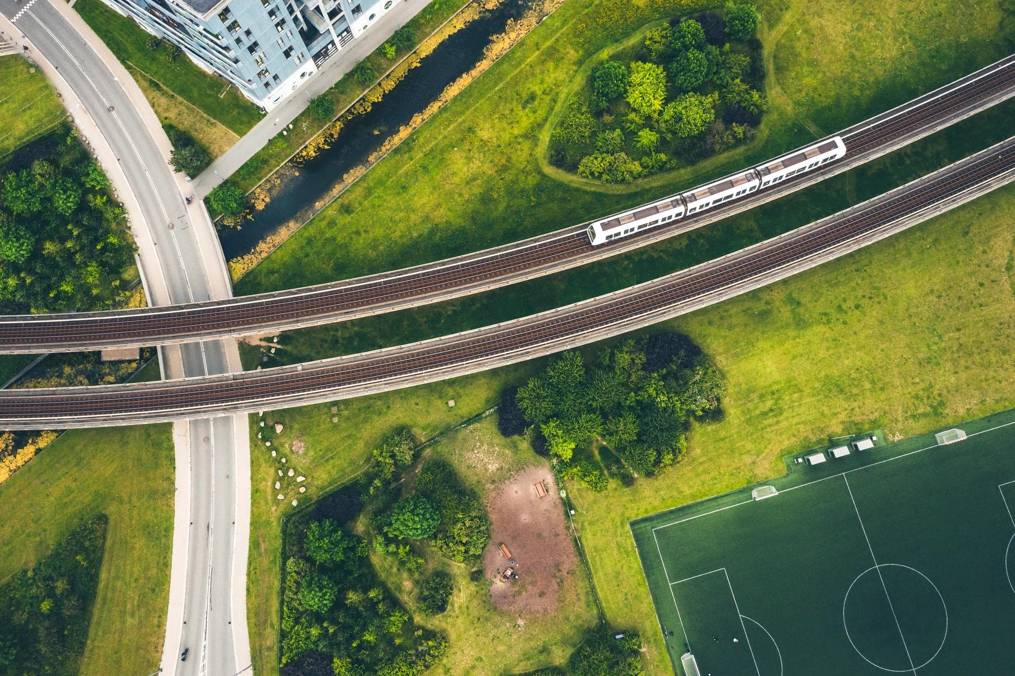 Commute by electric city train