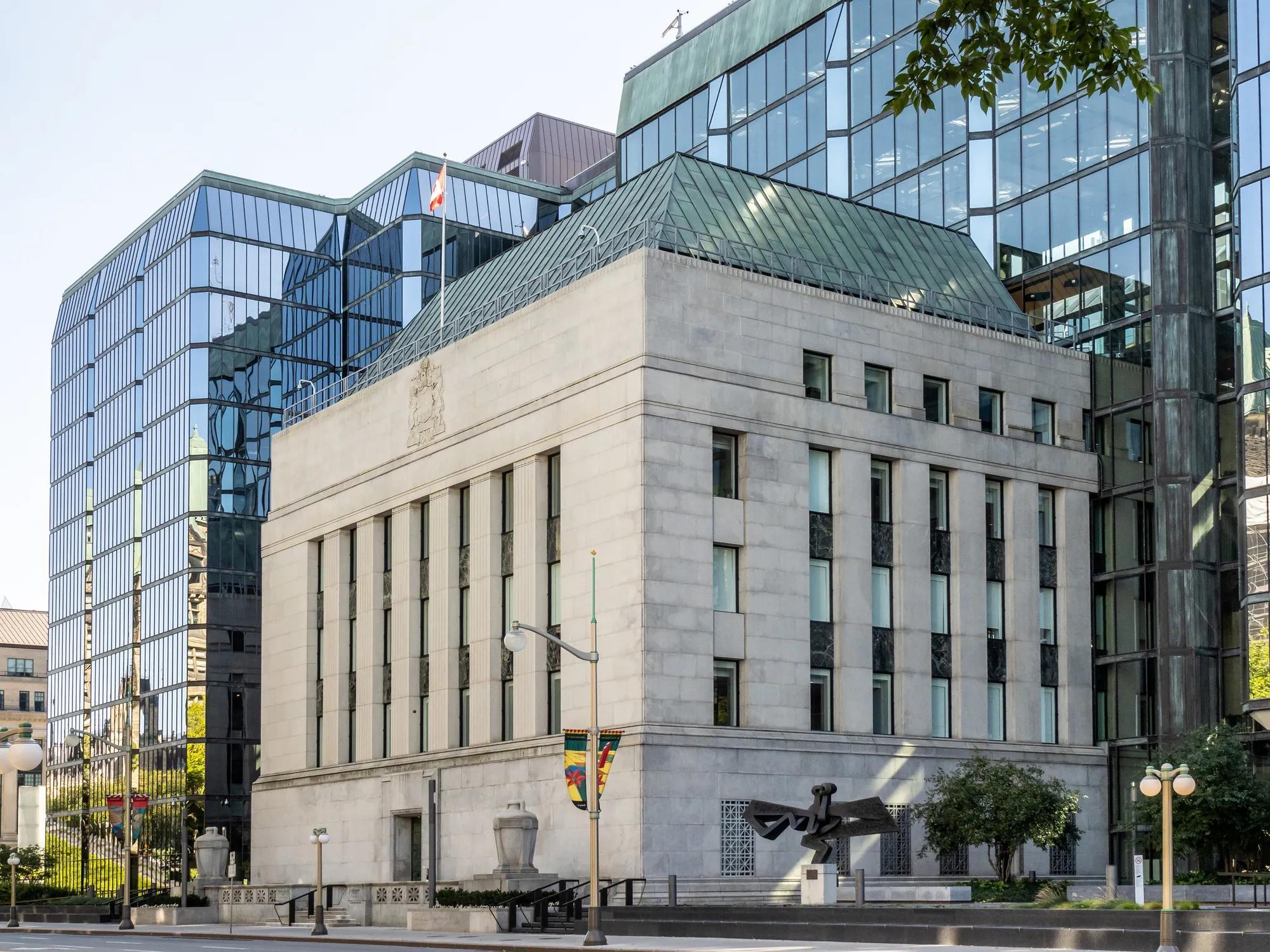 The Bank of Canada headquarters on Wellington Street in Ottawa