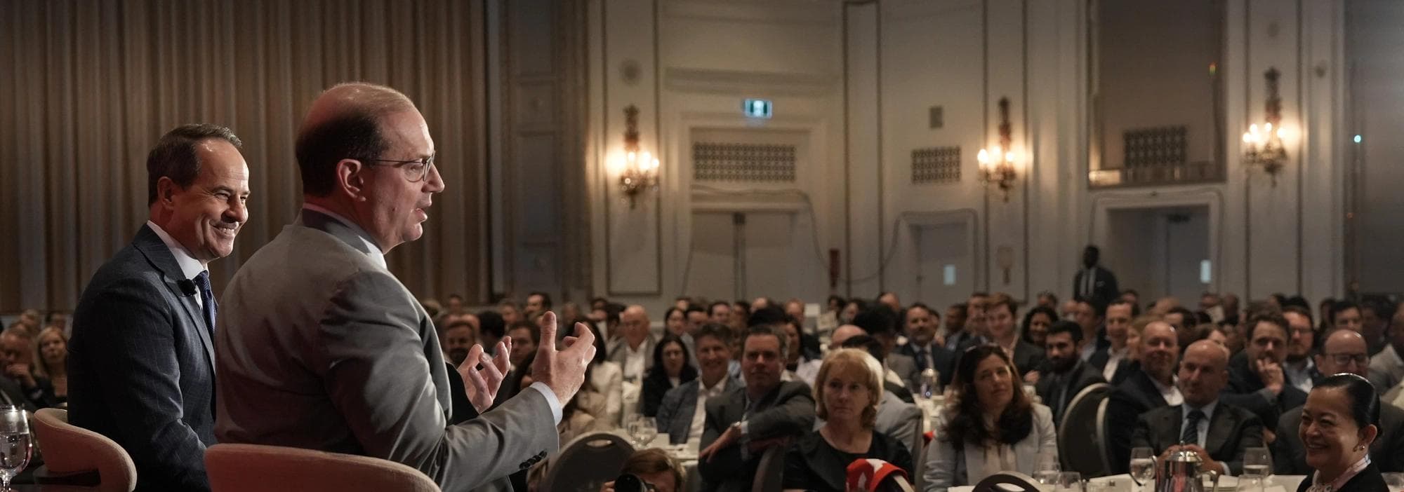 Darryl White and Ambassador Mark D. Wiseman at the Canadian Club Toronto fireside chat