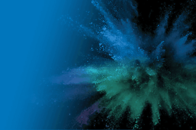 Blue and green paint splatter image 