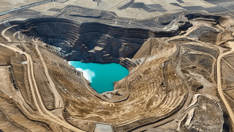 Expansive View of a Gold Mining Site