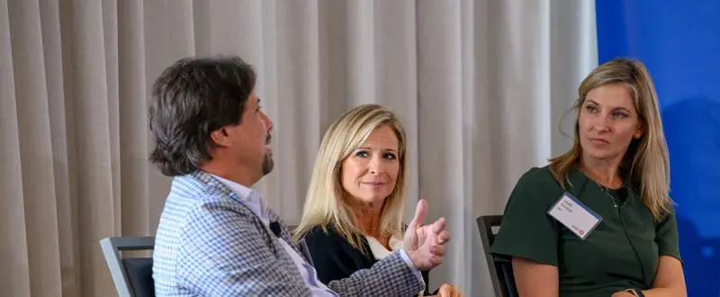 From left: Luis Zaldivar, Carol Barnhart, Leah Turnbull at the Latino Leaders Index500, Powered by BMO event in Miami