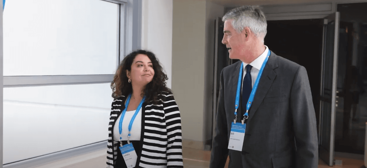 Sandra Alarcón Escobar with Bill Smith