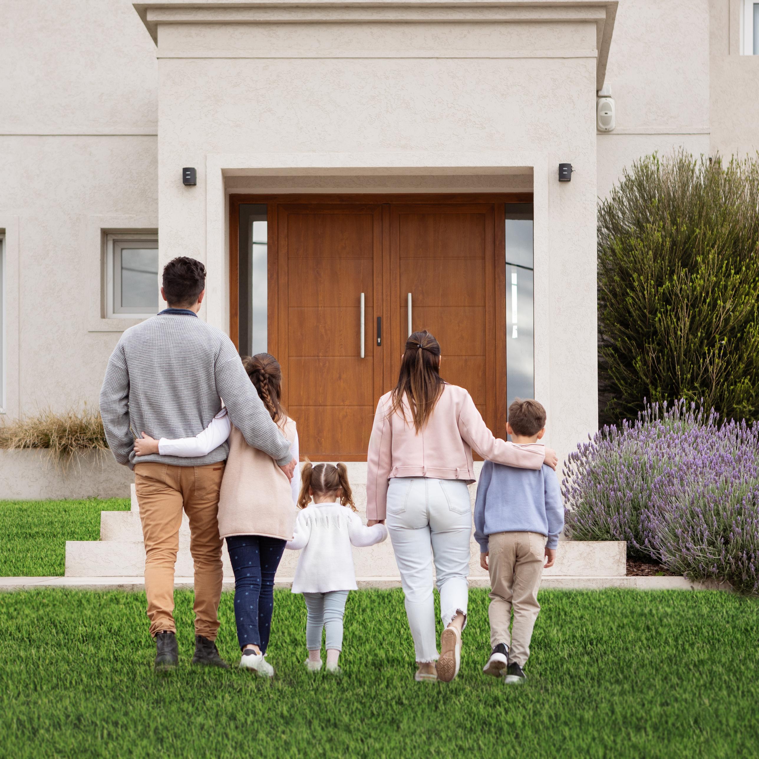 New homeowners excited to walk into their home