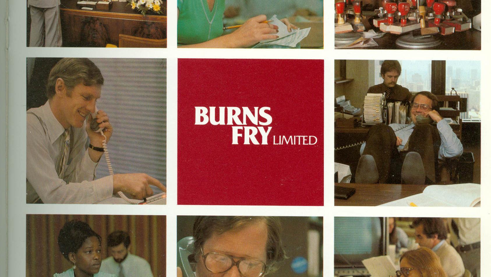 Cover for 1976 Annual Report of Burns Fry.